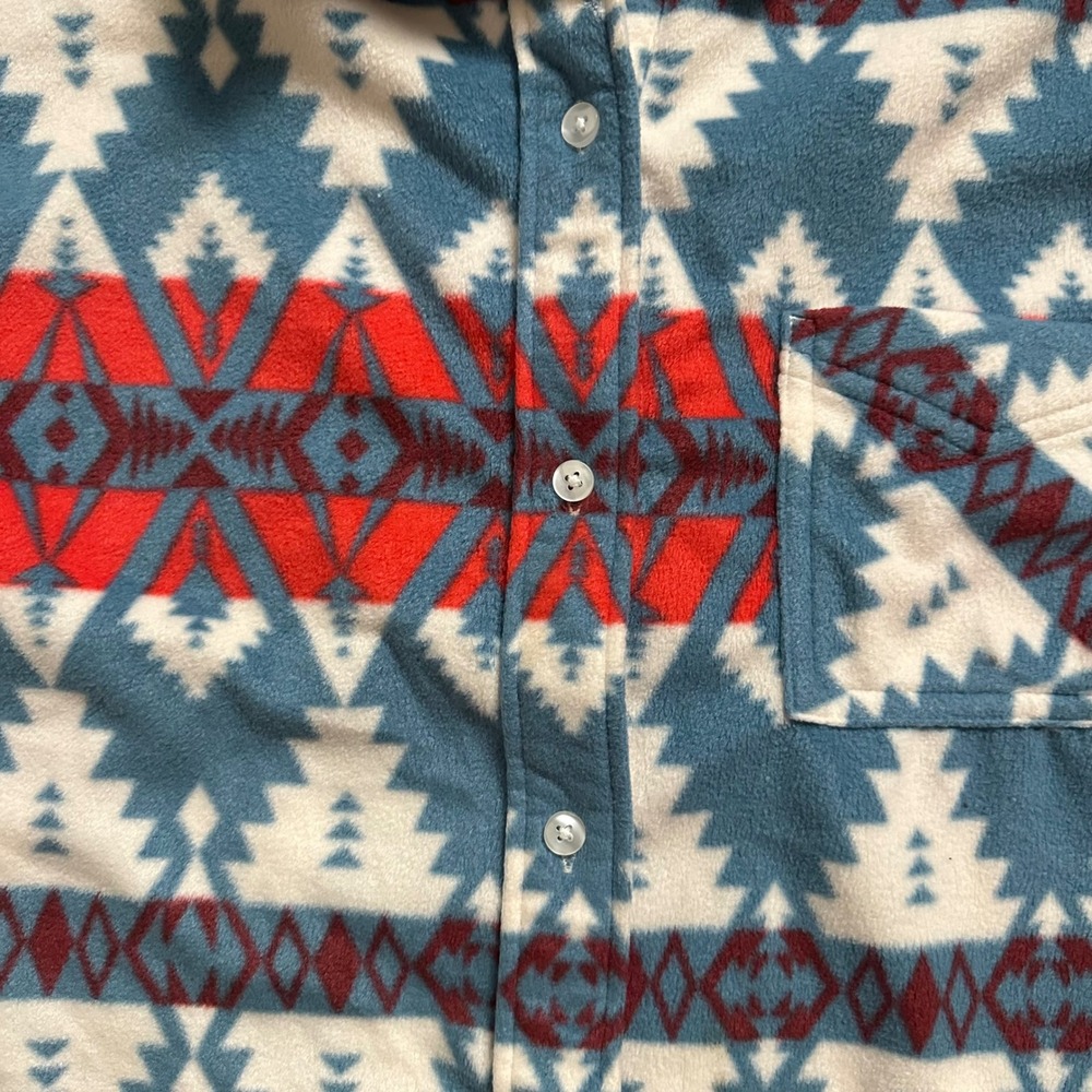 Wrangler Wrancher Southwestern Fleece Shirt Women's L Cozy Aztek Cowboy Soft‎ - Picture 2 of 6